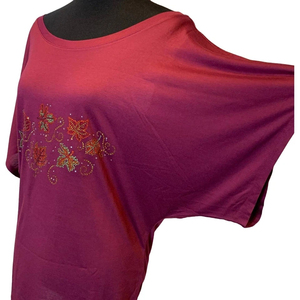 T-shirts à manches courtes pour femmes, en coton 100%, respirants, décontractés, avec strass personnalisés OEM de haute qualité - Product Image 2