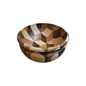 Nouveau Bol de Service Tendance en Bois d'Acacia Personnalisé, Écologique, Poli, avec Impression Émail Décorative – Fabricant de Renom - Product Image 4