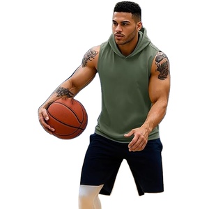 Camiseta Deportiva Personalizada de Algodón para Hombre, Sin Mangas, Corte Holgado, para Gimnasio y Fitness - Product Image 1