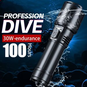 CITICITY 1400LM Scuba Diving Flashlight <b>LED</b> Waterproof IP68 5000mAh Battery 300m Long 200M Depth Aluminum Alloy - Product Image 5