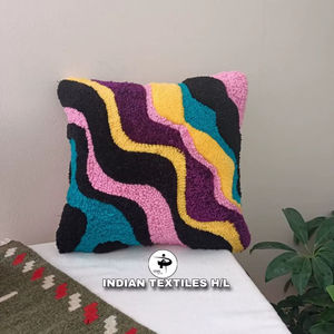 Designer Tufted Boho Cushion Cover By Indian Textiles H/L Handwoven Decorative <b>Throw</b> <b>Pillow</b> Luxury Boho <b>Pillow</b> Hot Selling - Product Image 1