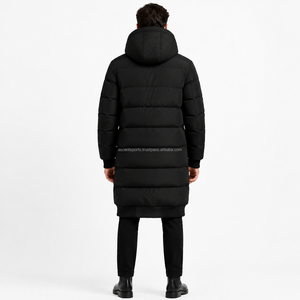 Veste longue matelassée pour homme, parka d'hiver légère et chaude, vêtement d'extérieur imperméable et résistant au vent, fournisseur - Product Image 2