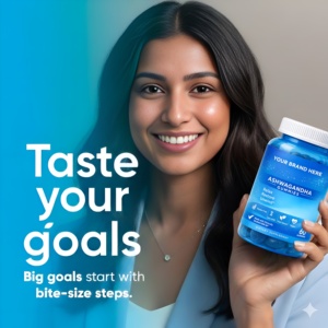 Private Label Customized OEM Ashwagandha Gummies Herbal Extract Custom Gummy Candies - Product Image 2