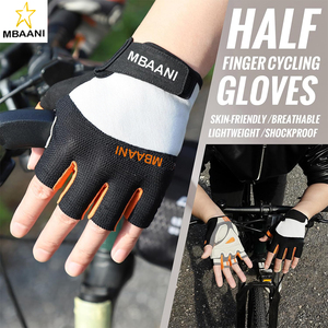 ถุงมือปั่นจักรยานแบบยืดหยุ่นครึ่งนิ้วถุงมือจักรยานกันลื่นดูดซับแรงกระแทกถุงมือปั่นจักรยาน MTB/ถนนสำหรับผู้ชาย/ผู้หญิง - Product Image 5