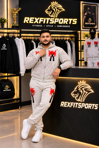 Custom <b>Men</b> <b>Zip</b> <b>Up</b> Hoodie Set Streetwear Tracksuit <b>Fleece</b> Sweatpants Matching Hoodie Set Casual Sportswear Manufacturer - Product Image 3