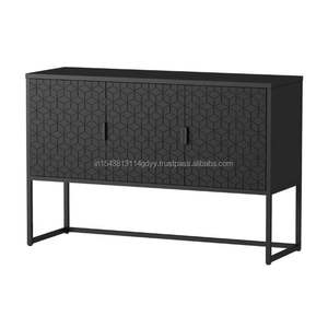 Meuble de rangement buffet en métal noir avec niveleurs pour organiser l'affichage dans les meubles de salle à manger - Product Image 3