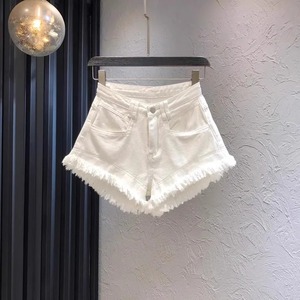 Shorts de Mezclilla Ajustados para Mujer First Fitness, 100% Algodón, Transpirables, Casuales, Lavados, Diseño Personalizado, Desgastados - Product Image 6