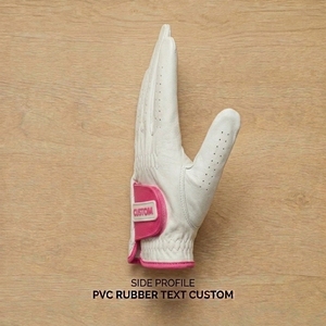 Custom OEM Cabretta Leather Golf <b>Glove</b> with <b>PVC</b> Rubber Logo Patch Breathable Soft Grip Hook Loop Closure Left Right Hand - Product Image 5
