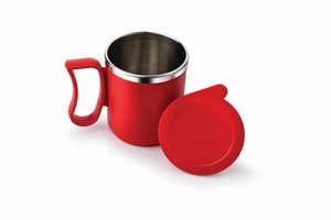 Mug en acier inoxydable de qualité supérieure, à double paroi isolée, pour café, thé et autres boissons, avec poignée, pour la maison, le bureau et les voyages, design durable. - Product Image 3
