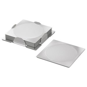 Posavasos de Vidrio Moderno con Marco Metálico, Protección Premium para Mesa, Decoración para el Hogar, Cocina, Comedor, Accesorios para Entretenimiento, Colección Tod - Product Image 3