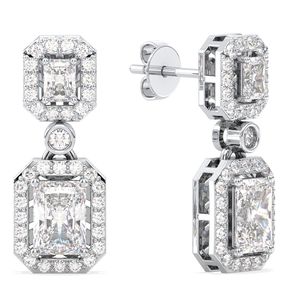 REYES Pendientes de Oro Sólido de 14K de Alta Calidad con Diamante Cultivado en Laboratorio CVD de 3.5 Quilates para Mujer, Joyería Fina de Lujo para Bodas - Product Image 3