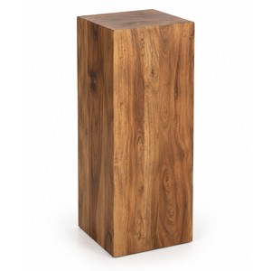 Support de plante en colonne en bois d'acacia fait main - Vente en gros - Brun teck - Product Image 1