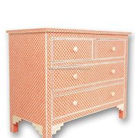 Incrustation d'os et table en résine de haute qualité pour le salon et la chambre et rangement de bureau avec tiroirs et poli à la main