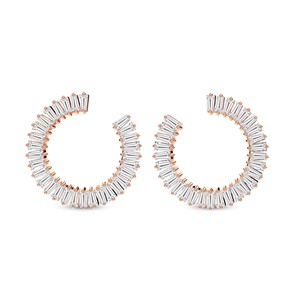 Pendientes de Diamantes de Laboratorio Opalescentes de Moda en Oro de 9k/10k/14k/18k (1 CT.) Tw. Joyería Certificada IGI para Mujer - Product Image 5