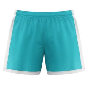 Unisex Teal White Lacrosse Shorts Polyester <b>Athletic</b> Fit Sports Uniform Lightweight Training Team Wear Match Apparel - Product Image 2