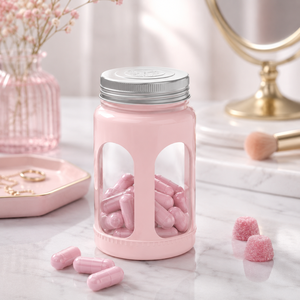 Frasco de PET Blanco Personalizado de 120 ml para Medicamentos y Suplementos con Tapa Plateada CRC para Cápsulas y Gomitas, Fabricante de Vietnam - Product Image 4