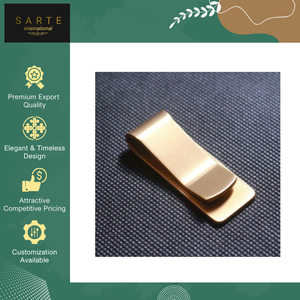 Fournisseur indien vendant des pinces à billets promotionnelles en laiton de luxe, personnalisables, de qualité supérieure, faites à la main, embossées, fines et de qualité supérieure. - Product Image 4