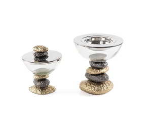 Mabkhar en acier inoxydable avec plateau de boîte de rangement et base en aluminium Brûleur Bakhoor décoratif de qualité supérieure - Product Image 2