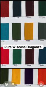 Tissu d'organza de viscose transparente de luxe, teintable, pour vêtements de mariée, sari, lehenga, kurti, costumes de boutique, export traditionnel - Product Image 5