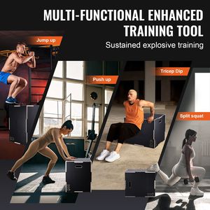 Caja de Salto Pliométrica de Madera, 3 Tamaños (30/24/20 Pulgadas), Plataforma Antideslizante para Entrenamiento de Agilidad en el Gimnasio - Product Image 5