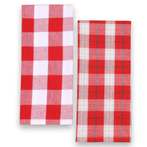 Serviette de cuisine multi-usage en coton 100% certifié GOTS, tissée, à rayures, à carreaux, douce, confortable, séchage rapide, gaufrée, écologique - Product Image 5