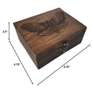 Aaliyan Impex Rustic <b>Wooden</b> <b>Treasure</b> <b>Chest</b> Beautiful Traditional Carved Finish for Jewelry Coins Memories (Uttar Pradesh Origin) - Product Image 4
