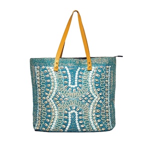 Vente en gros Sac fourre-tout portable brodé en jacquard imprimé personnalisé Sac fourre-tout personnalisable pour femmes avec logo personnalisé - Product Image 1