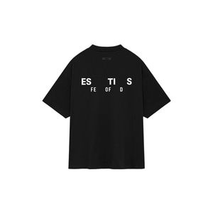 T-shirt ample unisexe tendance à double ligne, motif 'God's Fear', manches courtes, bonne qualité à prix raisonnable - Product Image 4