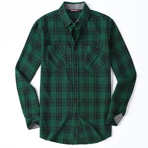 เสื้อเชิ้ตผ้าแฟลนเนลลายตารางสีเข้มสไตล์ลำลองสำหรับผู้ชาย คอลเลคชั่นฤดูใบไม้ร่วงปี 2026 ขายส่ง ราคาสมเหตุสมผล กำลังเป็นที่นิยม - Product Image 1