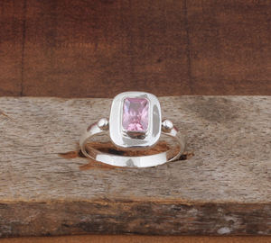 แหวนเงินแท้ 925 ดีไซน์คลาสสิกประดับด้วยเทอร์ควอยซ์ลายจุด แหวนแบบมีลูกปัด แหวนแต่งงานแบบซ้อนได้ เครื่องประดับแฟชั่นสำหรับผู้หญิง ขายส่ง - Product Image 2