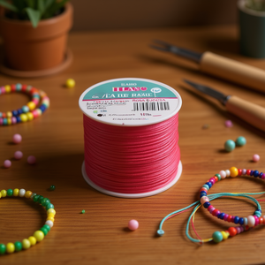 Filo per braccialetti 2.5mm 10m Rosa Fucsia per braccialetti e lavori manuali - Product Image 2