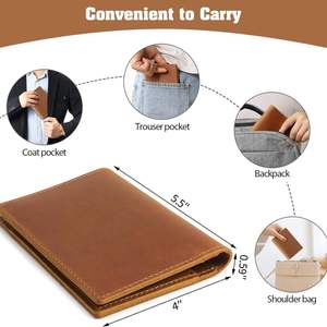Genuine Premium PU Leather Passport <b>Holder</b> Custom Logo Full Grain Leather Travel <b>Wallet</b> Luxury Passport Cover Bulk Wholesale - Product Image 4