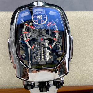 นาฬิกาสปอร์ต Jacob Luxury Bugatti Chiron Tourbillon สแตนเลสสตีล พร้อมลูกสูบ 16 สูบ ขนาด 41 มม. สาย 20 มม. กันน้ำ - Product Image 6