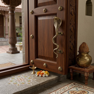Poignée de porte en laiton vintage de qualité supérieure en forme de serpent |   Quincaillerie de porte décorative en forme de serpent antique pour la décoration de la maison - Édition de luxe - Product Image 3