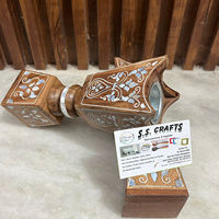 Meilleures ventes 2024 : Brûleur à Bakhoor religieux en bois gravé avec incrustation de nacre, parfum fraise, encens Madkhan, idéal pour la maison et les cadeaux