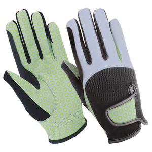 Guantes de equitación de calidad premium en cuero sintético para mayor durabilidad y comodidad durante todo el día, con reverso de tela transpirable para diversas tareas. - Product Image 1