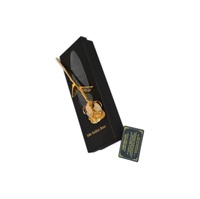 Bunga Mawar Emas 24K Buatan Tangan Abadi Dekoratif Kotak Hadiah Merah Wisuda Ulang Tahun Hari Valentine Kualitas Tinggi