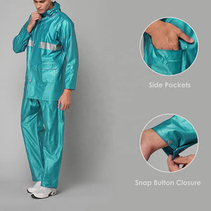 Combinaison de pluie imperméable en polyester de haute qualité pour motards, poncho de pluie avec logo, imperméables pour adultes - Product Image 3