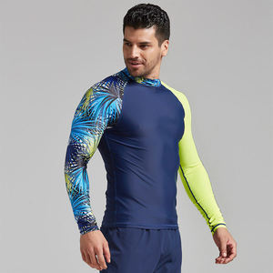 Maillot de bain à manches longues avec blocs de couleur, protection UV, jersey de compression pour le surf, la plongée en apnée et la plage - Product Image 4
