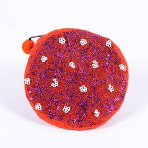 Porte-monnaie en feutre orange Feltandwool - 1 kg - Product Image 3