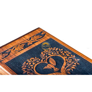 Handcrafted life <b>tree</b> heart urn & Natural Wood Cremation Urn Blue Epoxy Ashes Box Artistic Funeral Memorial Keepsake by AYAANS - Product Image 6