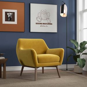 Chaise longue Panom en velours doré, élégante et luxueuse - Product Image 2