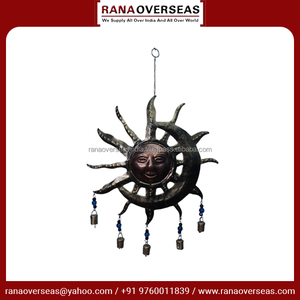 กระดิ่งลมเหล็กแขวนผนังรูปดวงจันทร์และดวงอาทิตย์ต้องการมากตกแต่งบ้านแบบโบราณ - Product Image 6