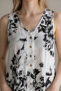Floral Print Sleeveless O-Neck Rayon Plus Size Natural Waist Beach Ankle-Length <b>Loose</b> Casual Summer Women's <b>Dress</b> - Product Image 4
