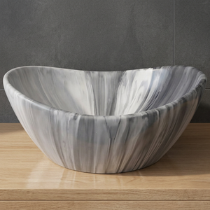 Modern Blue Square Ceramic Countertop Wash Basin Single Hole Vessel Sink Bathroom Vanity Art Bowl - Product Image 3