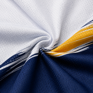 Camiseta Deportiva Warriors 24 para Hombre, Blanca, Azul Marino y Dorada, Cuello en V, Manga Corta, Transpirable, de Malla, para Fútbol Americano - Product Image 5