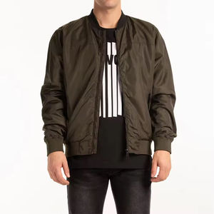 <b>Men's</b> Stylish Comfortable Stand Collar Waterproof Bomber <b>Jackets</b> Customize Fabric <b>Long</b> Sleeve Zip Up Flight Bomber <b>Men's</b> <b>Jackets</b> - Product Image 1