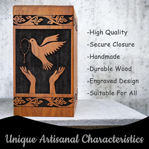 Wooden Memorial Urn with Customized Artwork High Quality Wooden Cremation Urn Manufacturer by AYAANS - Product Image 5
