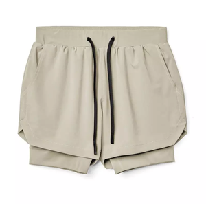 Pantaloncini da <span class=keywords><strong>uomo</strong></span> <span class=keywords><strong>bianchi</strong></span> in cotone con coulisse, a vita media, casual, traspiranti, in maglia - Product Image 4