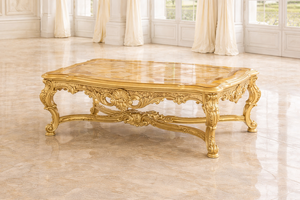 Luxury European Style 5 Seater <b>Sofa</b> Set in Gold Finish Teak Wood <b>Sofa</b> With Center Table Antique Style <b>Living</b> <b>Room</b> Collection USA - Product Image 4